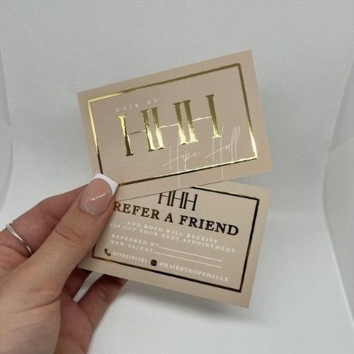 Gold Foiled Visiting Cards · 400 GSM
