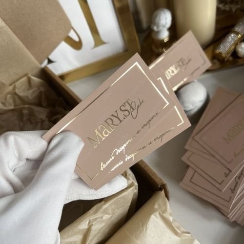 Gold Foiled Visiting Cards · 600 GSM